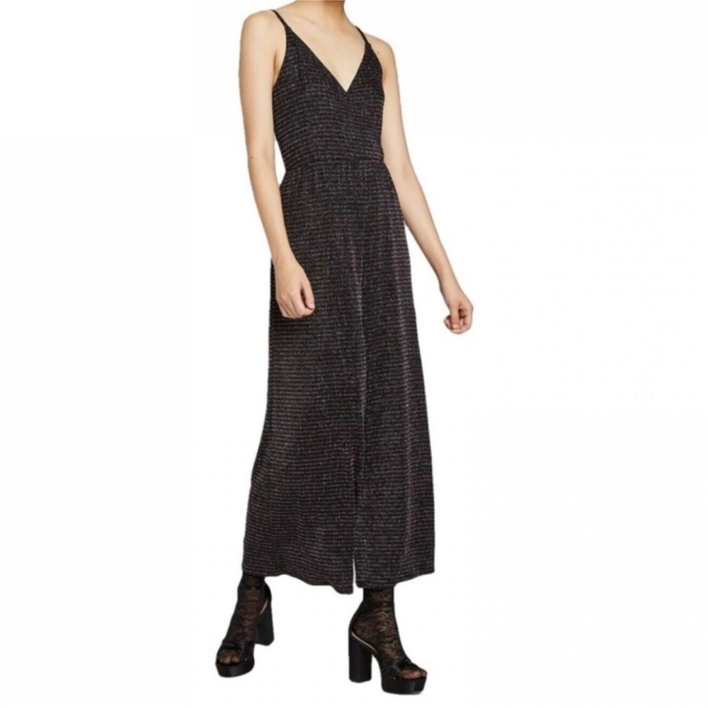 Vneck glitter jumpsuit